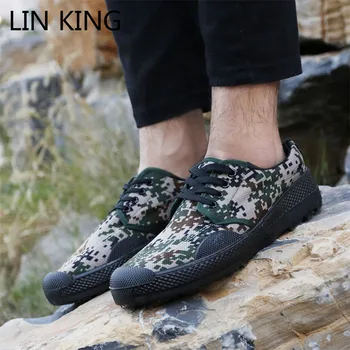 

LIN KING New Soft Sole Non Slip Men Canvas Shoes Lace Up Flats Tenis Sneakers Unisex Non Slip Work Shoes Students Trainers Shoes
