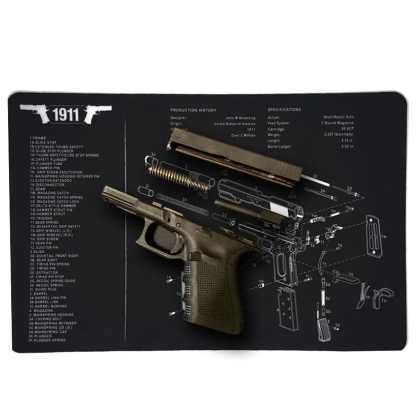 Gun Cleaning Mat Mouse Pad for Taurus G2C G3C TH9 TH40 c CZ P10 C F Sig sauer P226 1911 Glock 17 19 25 30 s Patches Kit tool gun cleaning mat