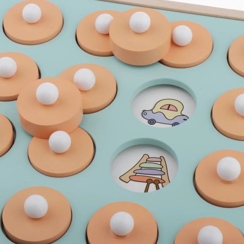 Wooden Memory Match Chess Preschool Education Toy Table Board Game for Kids Party Family Activities Toys