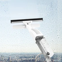 Limpador de janela/vassoura com spray de água, com 3 peças de almofadas reutilizáveis, cabo longo, escova de limpeza de vidro, esfregão de limpeza doméstica, ferramentas de limpeza