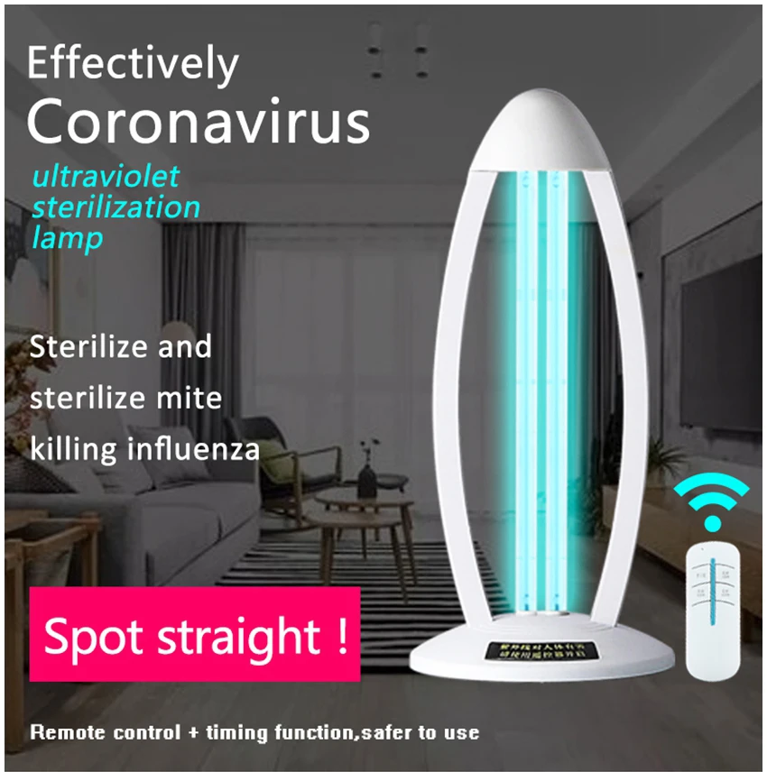 

110V 220V Ultraviolet Sterilizing Lamp 38W UV Disinfection Light High Ozone UVC Germicidal Lamp Killing Coronary Virus