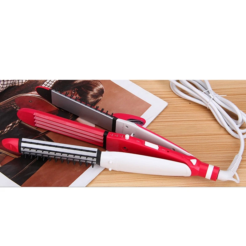 Multi-Purpose Hair Curler with Comb Hair Straightener Automatic Rotating Electric Bar Eu Plug