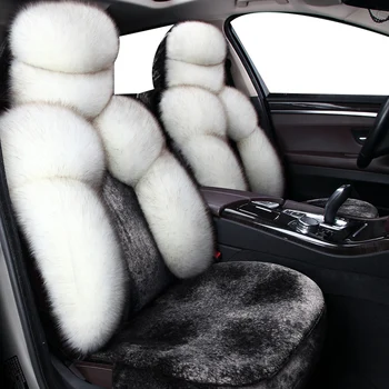 

Luxury Universal Autumn Winter Warm Fur wool Car Seat Covers for toyota corolla camry avensis rav4 chr land cruiser prado