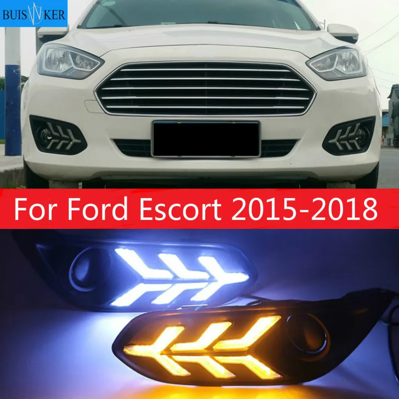 

Автомобильная передняя противотуманная фара с двухсторонней функцией, специальные Автомобильные дневные ходовые светильник для Ford Escort 2015-2018