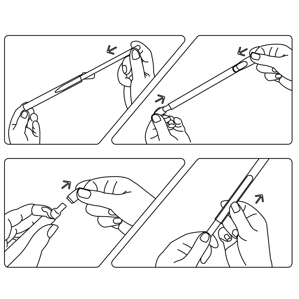 Silicone Case Grip Sleeve Cover For Apple Pencil 1st Gen IPad Pro Stylus Pen