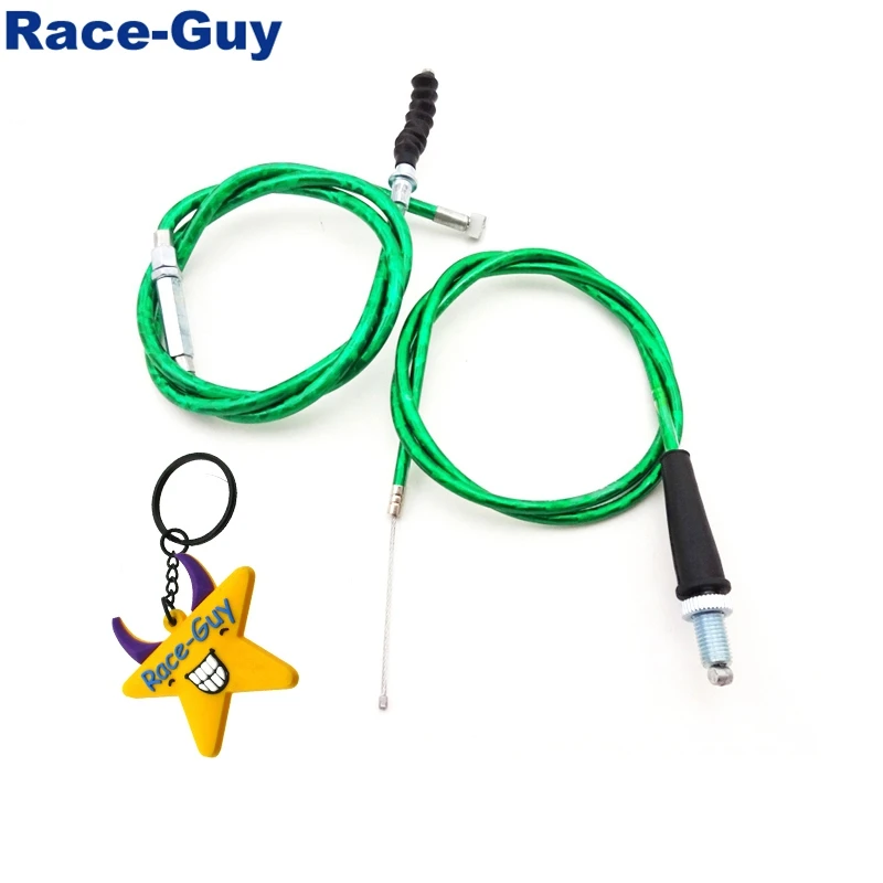 Green Gas Throttle Cable + Clutch For 50cc 70cc 90cc 110cc 125cc 140cc 150cc 160cc Chinese Pit Dirt Motor Bike Motorcycle |