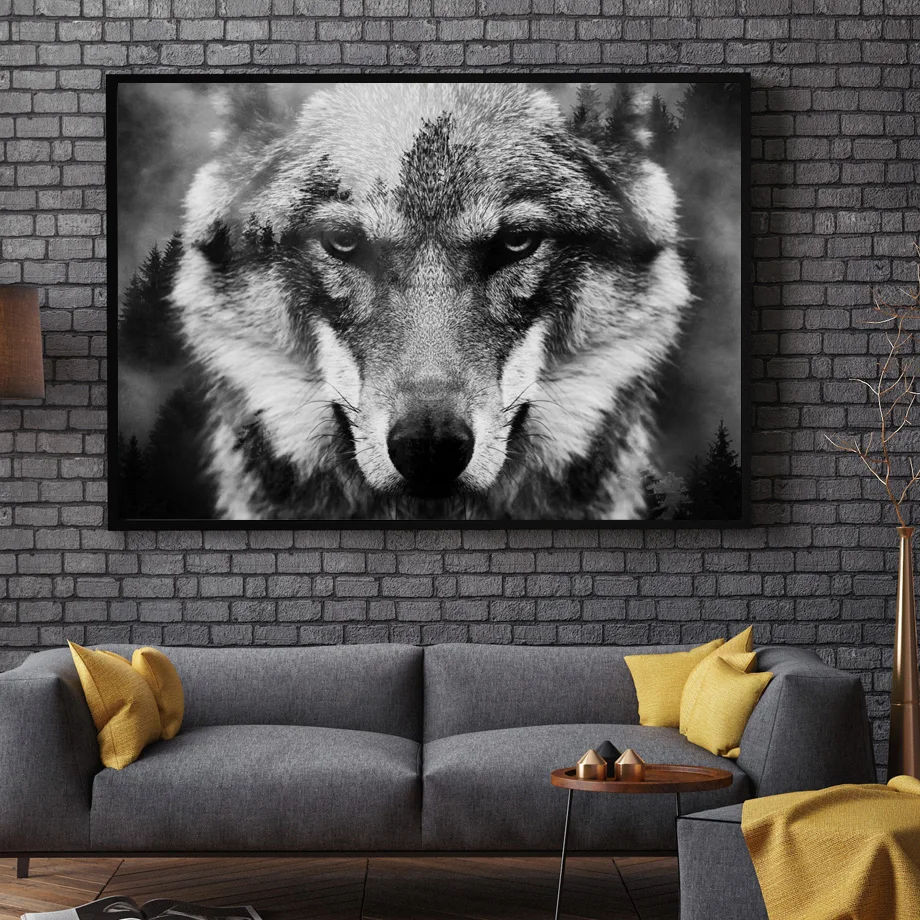 Nordic-Style-Canvas-Modern-Printed-Bear-Wolf-Creative-Landscape-Poster-Home-Decor-Painting-Wall-Art-Picture