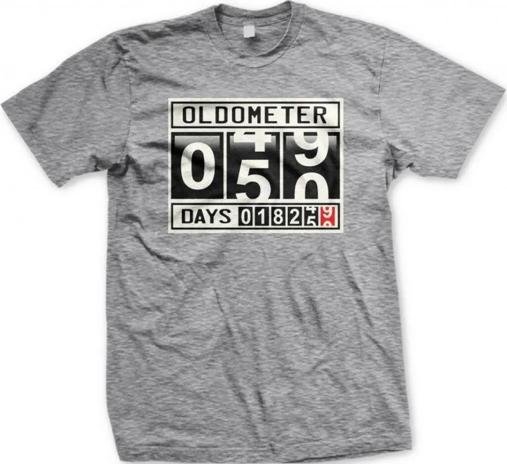 Oldometer 50 лет-retice мужчины t С Днем Рождения Смешные поговорки-Мужская футболка |