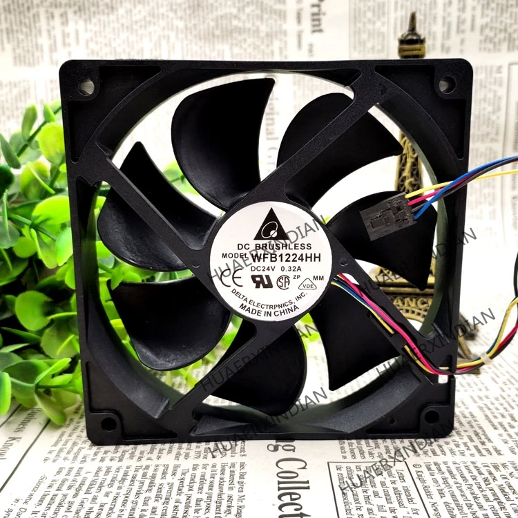 

Original NEW / WFB1224HH 12CM 24V 0.32A 12025 12CM 4 wires Motor protection cooling Fan