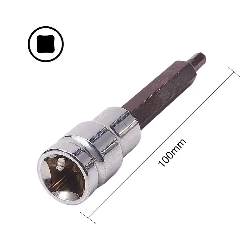 Utoolmart Новинка 1/" 100 мм длина привода шестигранные бит розетки набор H5~ H14 хром-ванадиевая сталь метрическая отвертка бит розетки