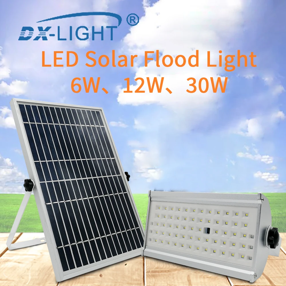 DXLIGHT LED Flood light Solar Light Waterproof Reflector Led Spotlight Projector FloodLights Street Outdoor Lighting Wall Lamp | Лампы и