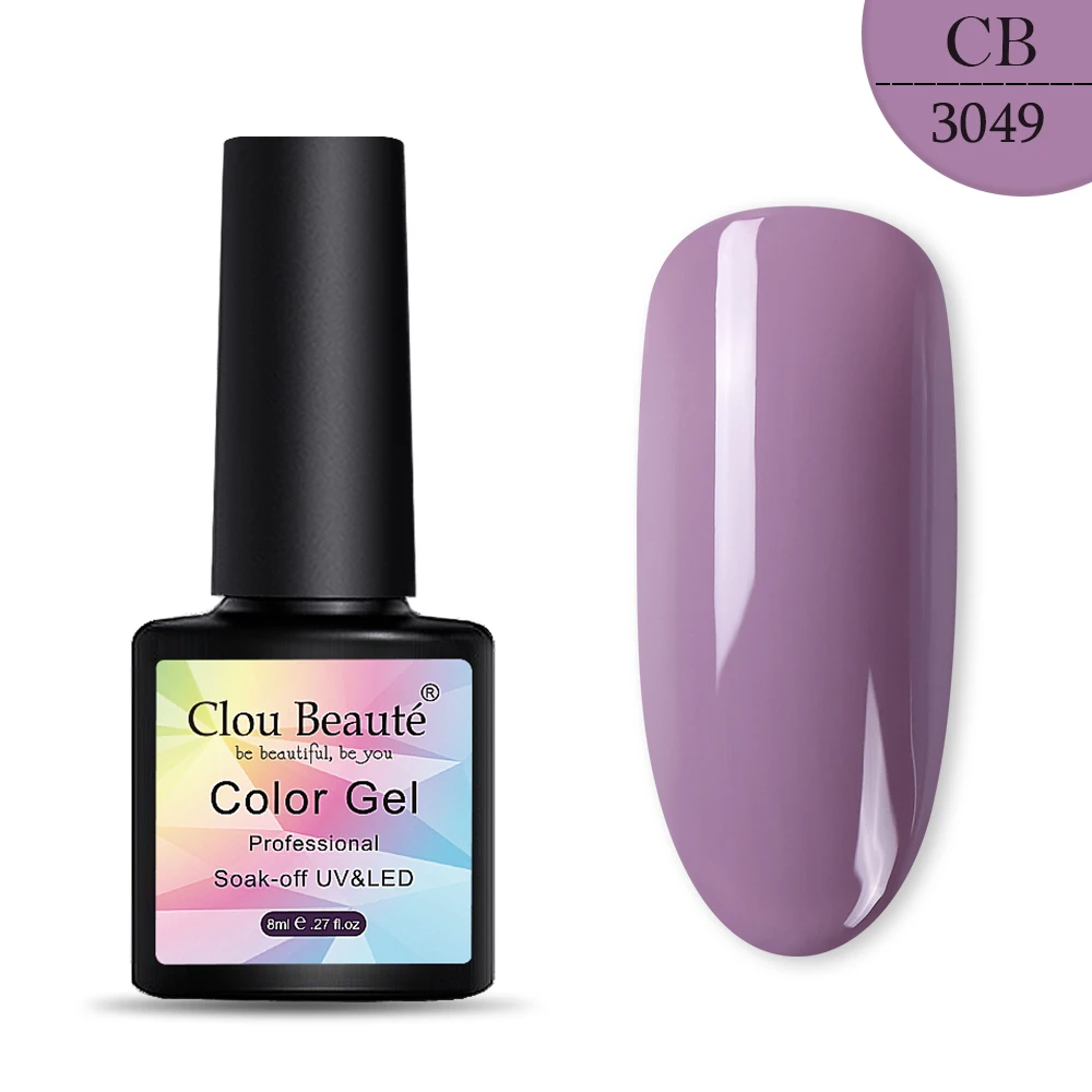 Clou Beaute Набор лаков для ногтей 8 мл цветная гелевая краска для ногтей гель-лаки лак для ногтей полуперманентный Vernis Hybrid - Цвет: 3049