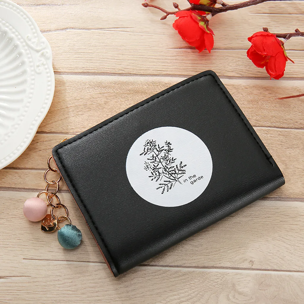 Мини-сумочки для монет Новые женские кошельки короткие женские портмоне держатель для кредитных карт bolso mujer#20
