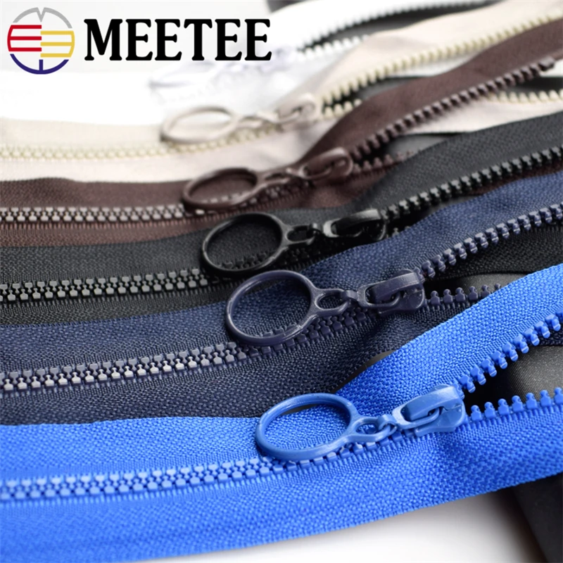 10 шт Meetee 3 # смоляные молнии закрытые 25 см открытые 60 кольцевые съемные для сумок