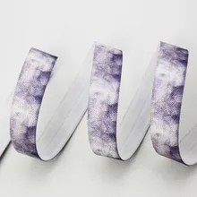 Пользовательские красочные геометрические эластичные ленты 16 мм зеленый полиэстер стрейч тесьма для шитья материалы для ручных поделок ленты