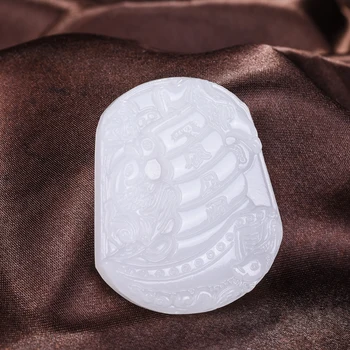 

Natural Xinjiang White Jade Plain sailing Pendant