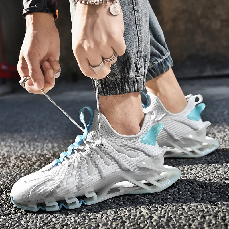 

New Running Shoes for Men Blade Cushioning Sport Shoes Male Sneakers Breathable Outdoor Walking Jogging Shoes Zapatillas Hombre