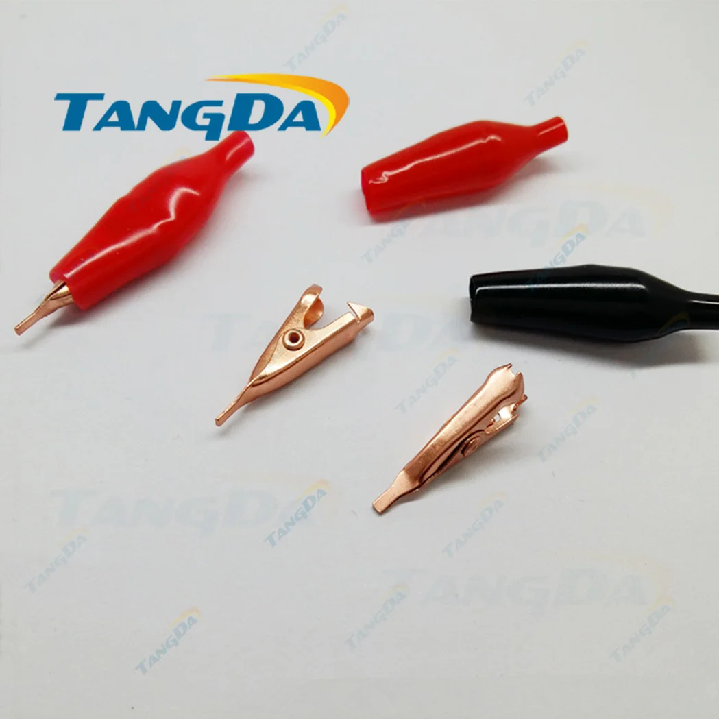 50 Pezzi Rosso + 50 Pezzi Nero Piatto Bocca Test Clip Attrezzatura Test Batteria Ricarica Coccodrillo Piccola Clip, Fusibile Senza Denti Guaina Comple