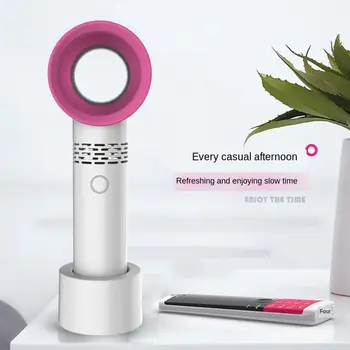 

Mini Fan Ventilator Handheld Bladeless Fan Air Cooler USB Rechargeable With LED Ligth Display Portable Cooler Fan For Outdoor
