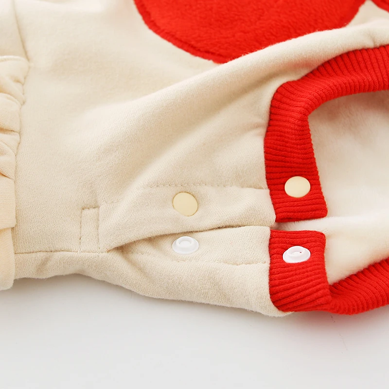 Baby Girls Bodysuits Infant Baby Rompers Cute Heart Print Bodysuit Newborn Baby Clothes Winter Costumes For Sweet Girls