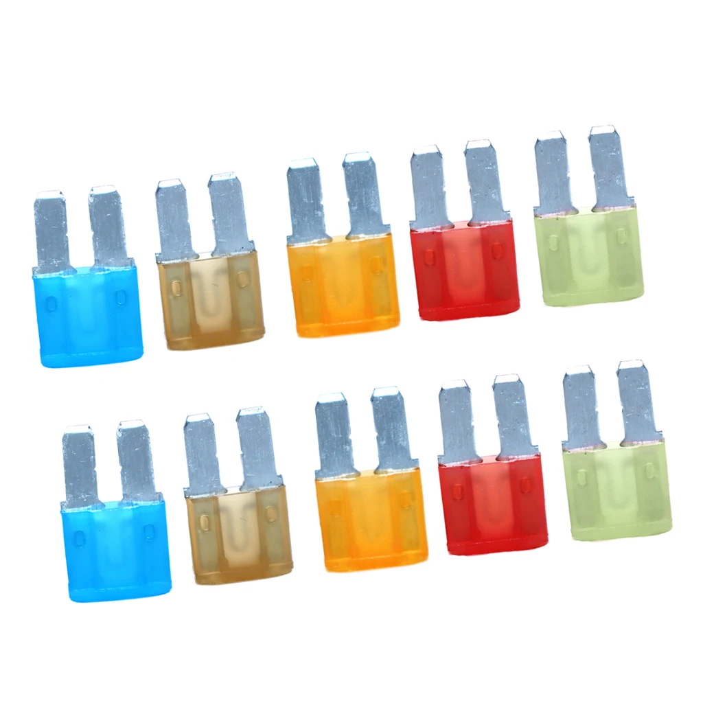 10 Pieces Micro2 ATR Car Automotive Fuses Assorted 5A 7.5A 10A 15A 20A