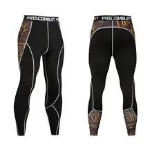 Спрессованные леггинсы для тренажерного зала, мужские колготки для бега тренировок, быстросохнущие спортивные брюки для фитнеса с принтом