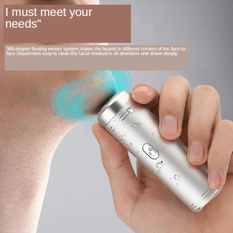 

Professional Men's Shaver Beard Shaving USB Mini Electric Shaver 2020 Portable Traveler Water Shower Barber Shop Tools
