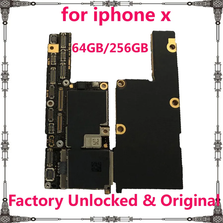 64 Гб 256 ГБ без лица ID для iphone X материнская плата с системой IOS, бесплатный iCloud материнская плата для iphone X логическая плата+ полные чипы
