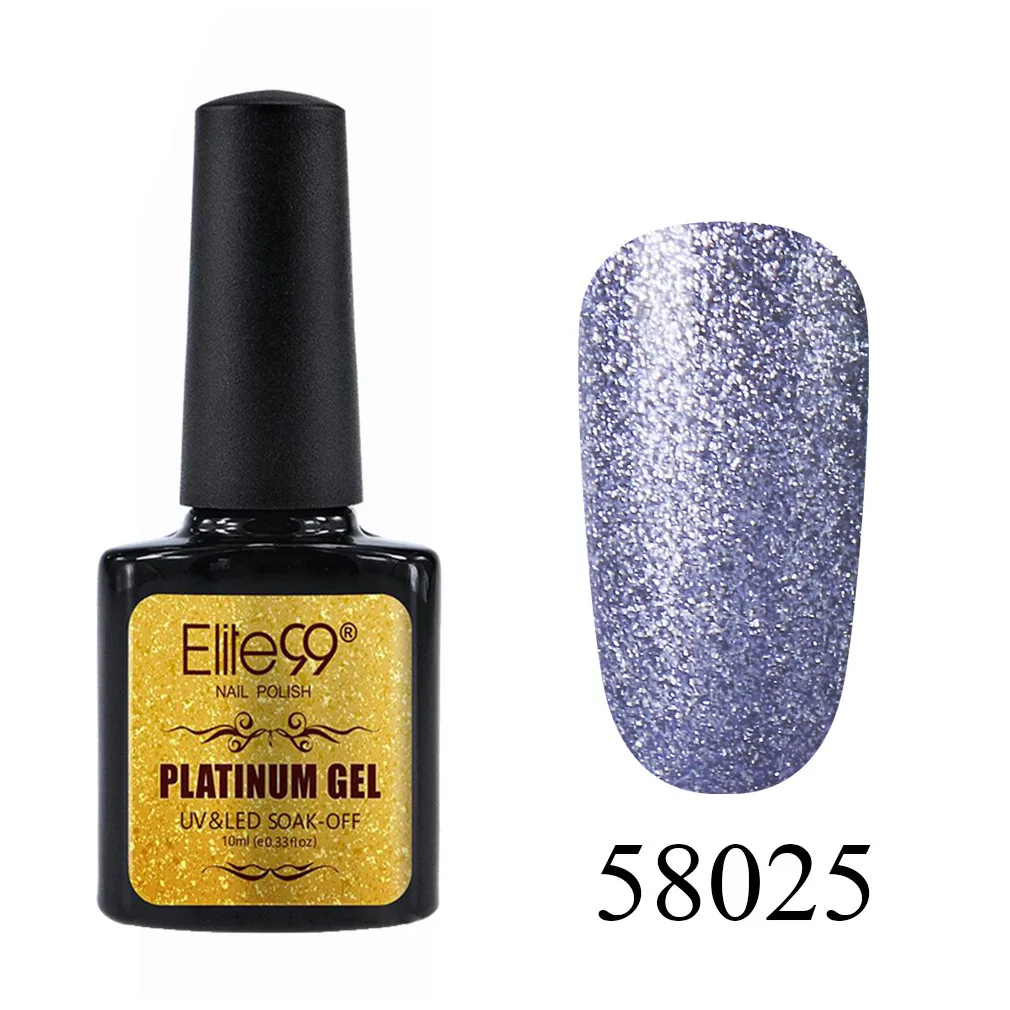 Elite99 Гель-лак для маникюра Полупостоянный Vernis верхнее покрытие УФ светодиодный 10 мл гель покрытые лаком ногти искусство Блестящий УФ лак для ногтей с блестками лак