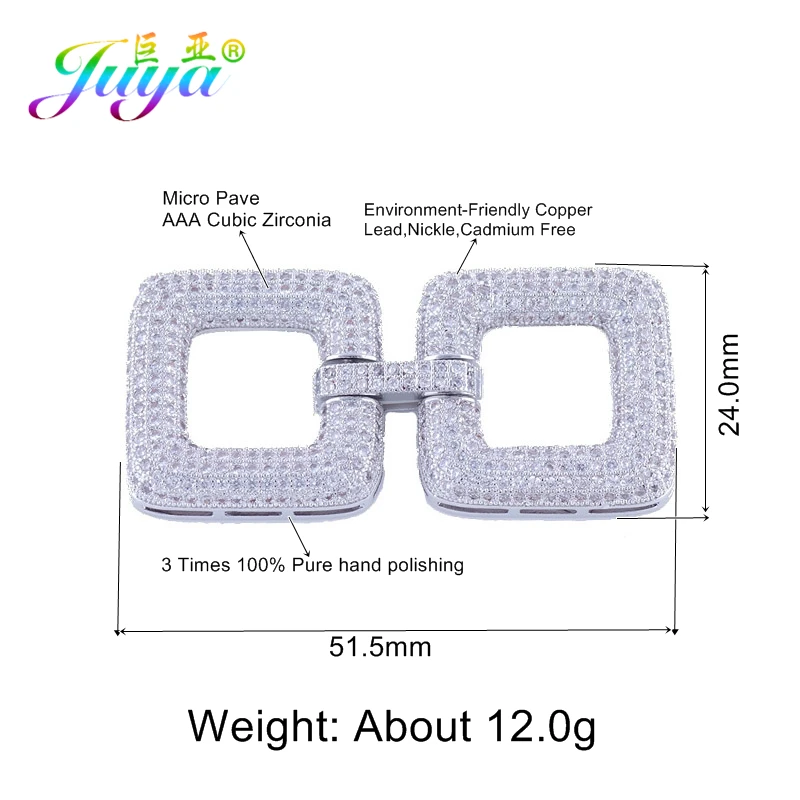 White Gold Juya DIY украшения из жемчуга крепления поставки застежка застежки аксессуары для бисероплетения натуральные камни жемчуг Изготовление ювелирных изделий - Цвет: White Gold