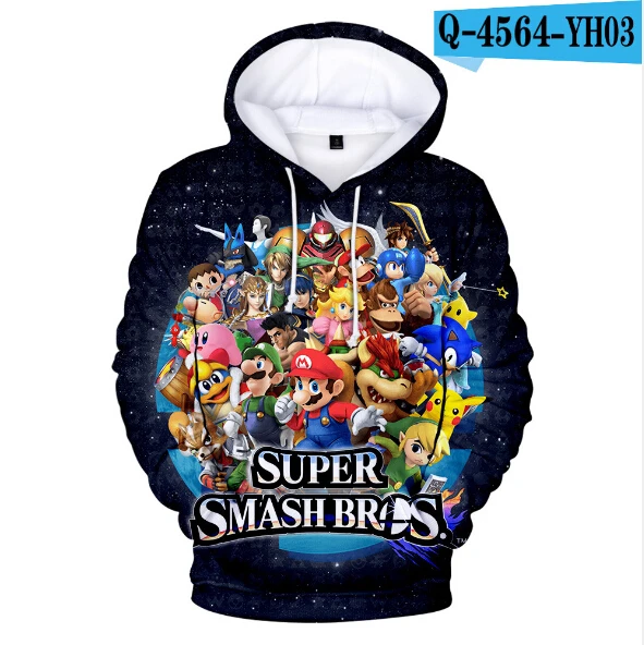 Последние классические игры супер толстовка с Марио для мужчин/женщин Super Smash Bros 3D толстовки уличная Толстовка детская куртка одежда - Цвет: color at picture