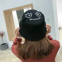 Шляпа женская осенняя и зимняя Рыбацкая шляпа Женская Студенческая дикая граффити горшок Открытый Солнцезащитный крем японская Панама от Солнца мужская