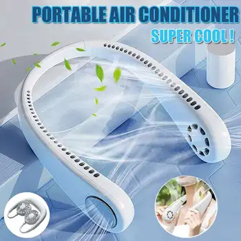 

2020 Mini USB Portable Fan Neck With Rechargeable Battery Ultra quiet wind Wearable Fan handheld Air Cooler Conditioner for Room