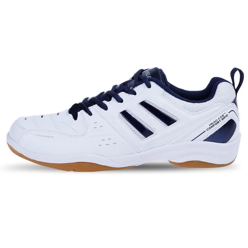 White with navy Professional HEAD Tennis Shoes Men’s Sports Sneakers For Match Training Also For Badminton Breathable Original - Цвет: White with navy