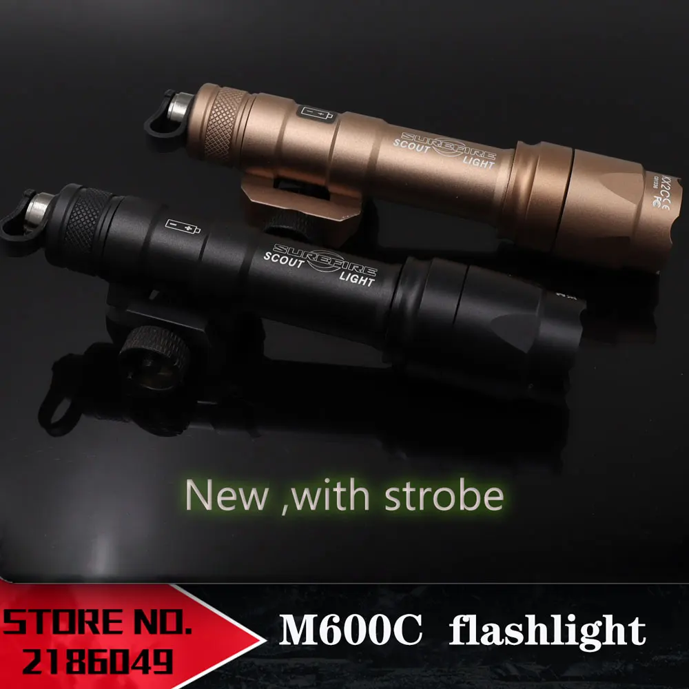 TRENDING! M600 Element Airsoft Surefir M600C Weapon Tactical Scout Light LED Tactical Rifle Flashlight New Version Add Strobe Hunting