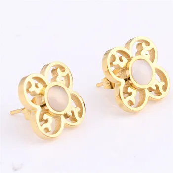 

2020 Fashion Jewelry Opal Titanium Steel Earrings female Crystal from Swarovskis Simple and stylish Jewelry Fit Women For Party