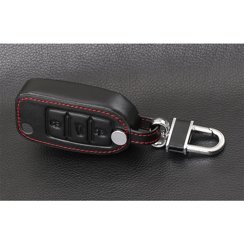 Кожаный чехол для ключей автомобиля Fod для Volkswagen VW Passat CC Polo Golf Jetta Tiguan Gol CrossFox Plus Eos Scirocco Beetle для Skoda