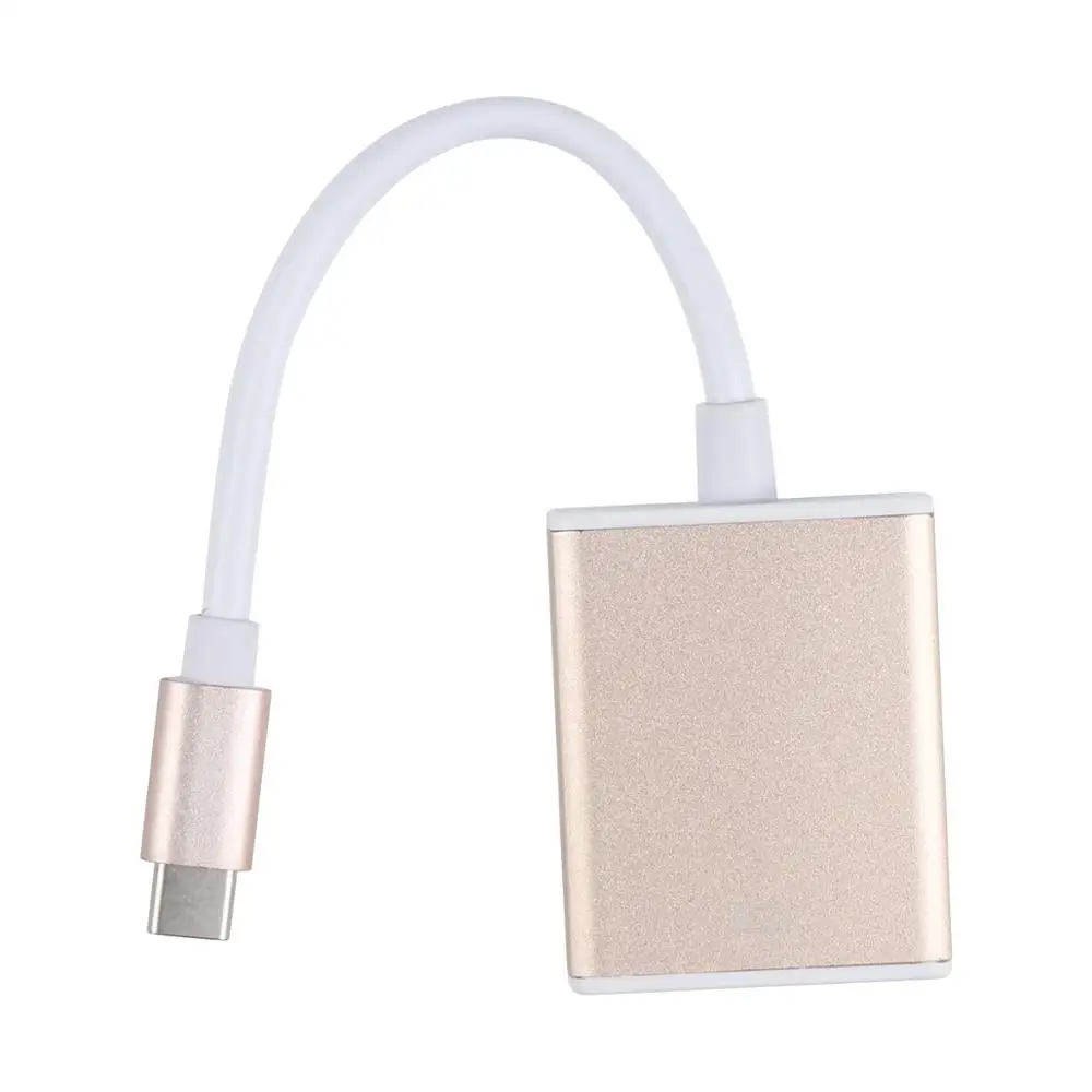 USB 3,1 type C USB-C к VGA адаптер Реверсивный для нового Macbook 12 дюймов золотой, серебряный цвет