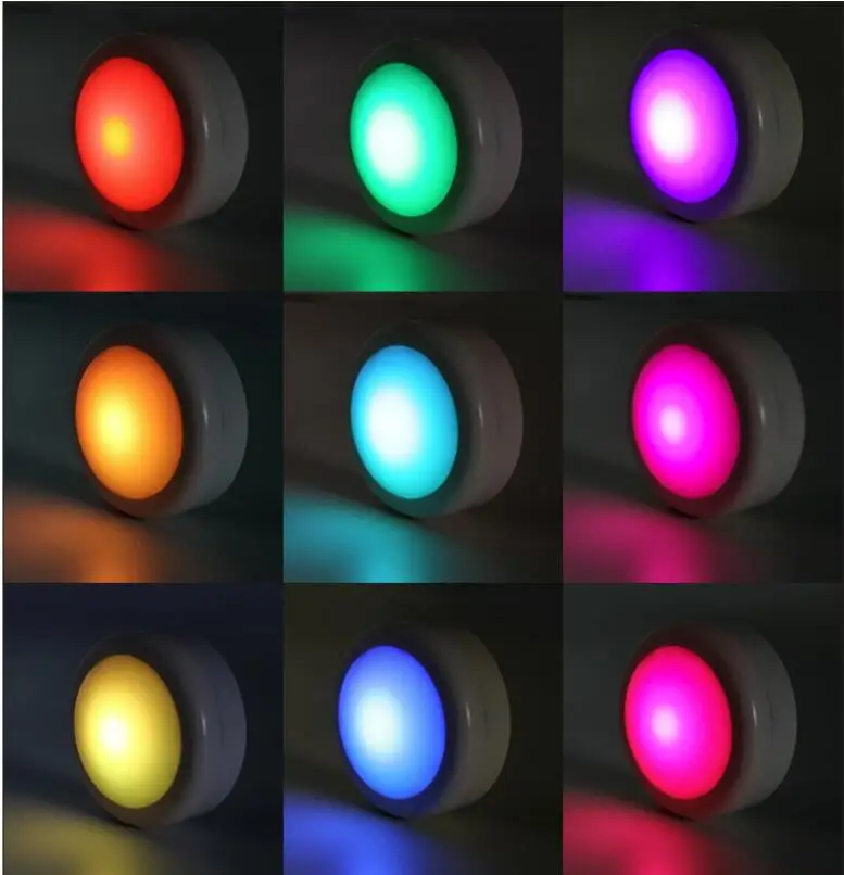 RGB Ночной светильник с дистанционным управлением, праздничные вечерние, атмосферные лампы, светодиодный светильник на батарейках под шкаф, спальню, Кухонный Светильник
