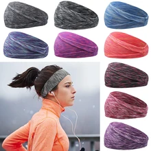 Bandeau de cheveux absorbant la sueur, élastique, 9 couleurs, pour Yoga, course à pied, accessoires de sport, pour hommes et femmes