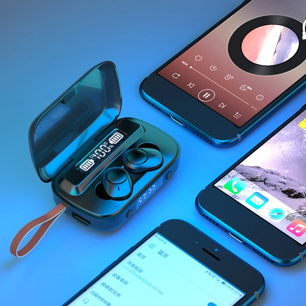 Wireless Headphones TWS Earphones Bluetooth 5 1 Headphone with Mic IPX7 Waterproof Gaming Headsets Touch Control Music Earbuds
