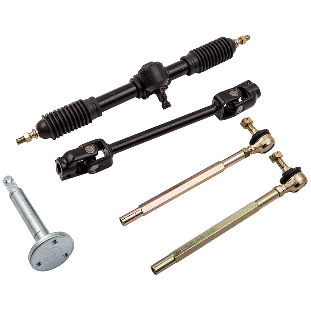 110cc Go Kart Steering Wheel Parts Assembly For Tie Rod Rack Adjustable