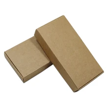 30 шт./лот, черно-коричневая бумажная упаковочная коробка для карт, праздничные подарочные карты, крафт-бумага, упаковочная коробка, поделки, розничная торговля, картонная коробка