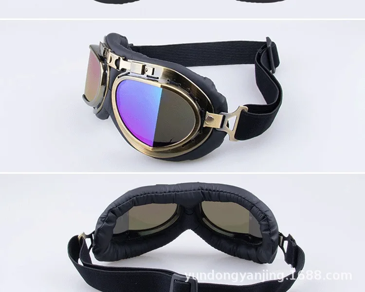 Ретро Harley Goggles мотоцикл внедорожные очки ветрозащитные очки для защиты глаз УФ-защита спортивные очки