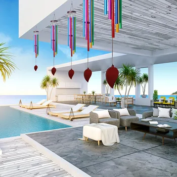 

anti-rust and durable Wind Chime 6 Metal Tubes Windchime for Outdoor Indoor Garden Patio Balcony home Decor