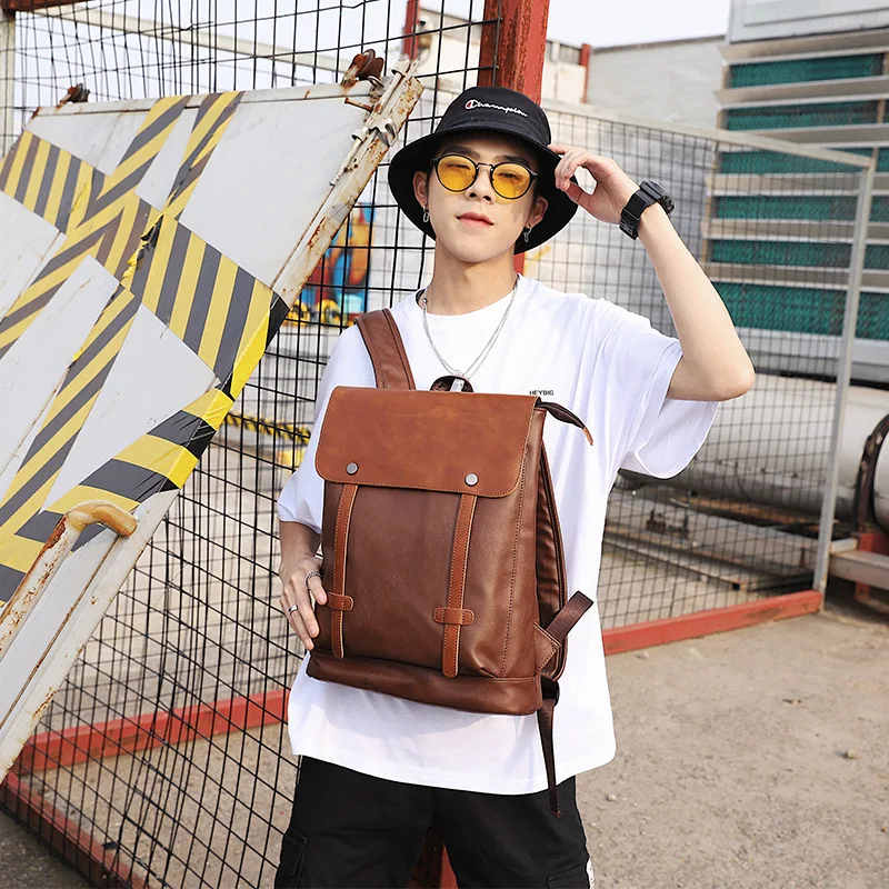 

JIULIN Men's new brand Ladies Backpacks Teenager Female Girls Fashion PU Solid