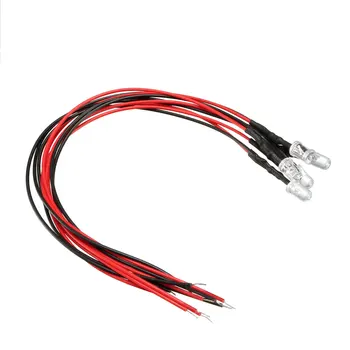 

uxcell 5pcs 5mm Pre-Wired Diffused LED Diodes Light 20mA for Hobby Lighting Boat Industrial Camera Toys and DIY Computing