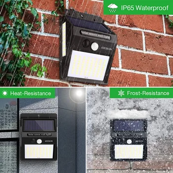 

100 LED Solar Motion Sensor Light Outdoor Wall Lamp PIR Motion Sensor Powered Sunlight 3 Modes Waterproof Garden Security Light