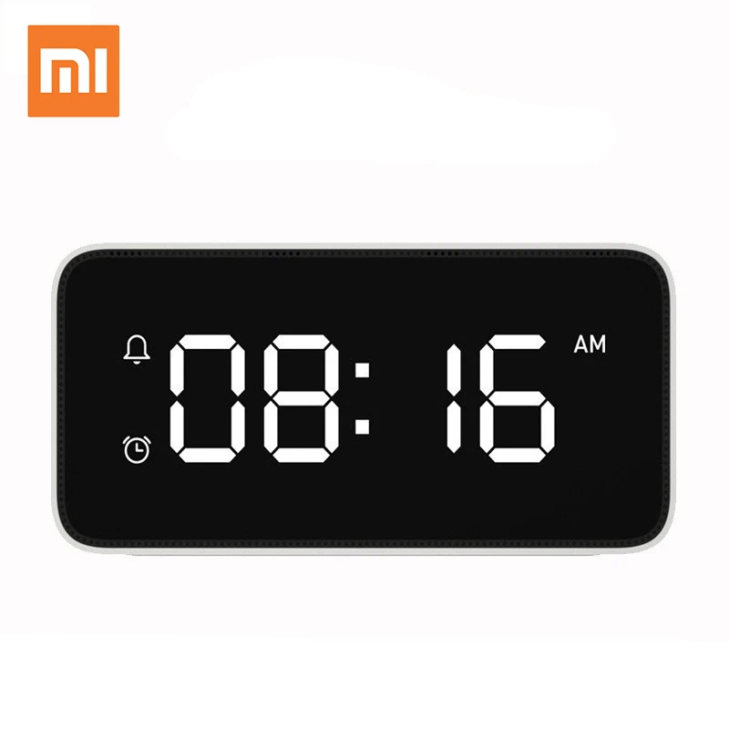 

Original Xiaomi Xiaoai Smart Alarm Clock Voice Broadcast Clock ABS Table Dersktop Clocks AutomaticTime Calibration Mi Home App #