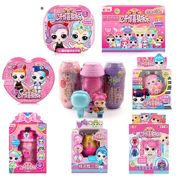 

Fashion Cute Cartoon Children Surprise Dolls Set Hair Goals Magic DIY Lol Toys Sets Magic Egg Music Sets For Baby Birthday Gifts